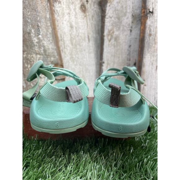 CHACO Zx EcoTread Teal Green Sandals Youth 6 - Picture 4 of 5